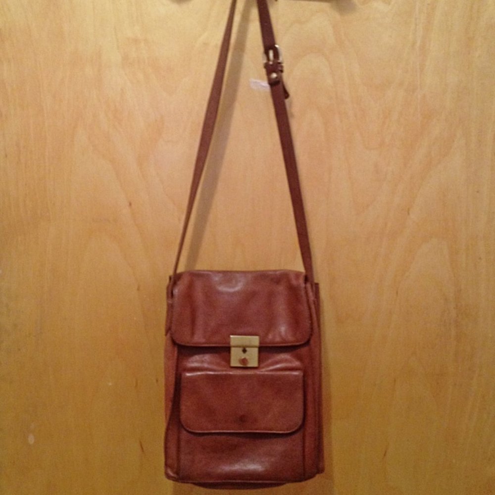 Vintage Leather Cross Body Bag